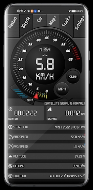 Digital Dashboard GPS screenshots