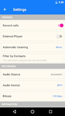 MP3 Call Recorder screenshots