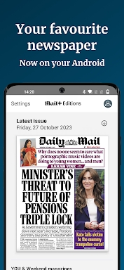 Daily Mail Newspaper screenshots