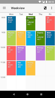 Timetable screenshots
