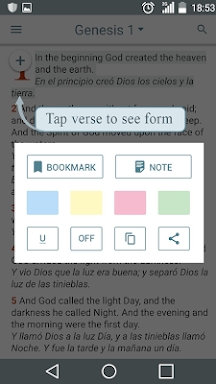 English Spanish Bible screenshots