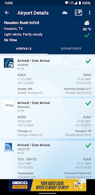 FlightAware Flight Tracker screenshots