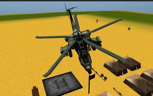 Combat helicopter 3D flight screenshots