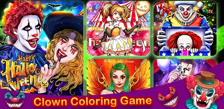 Clown Color, Paint by number screenshots
