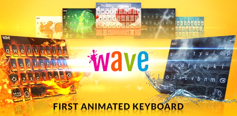 Wave Animated Keyboard Emoji screenshots