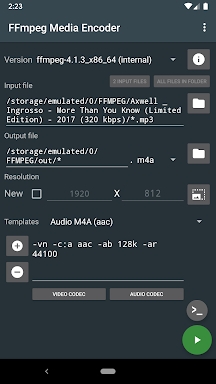 FFmpeg Media Encoder screenshots