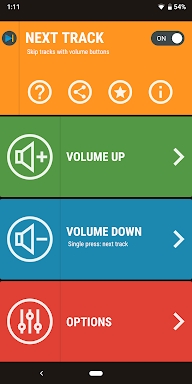 Next Track: Volume button skip screenshots
