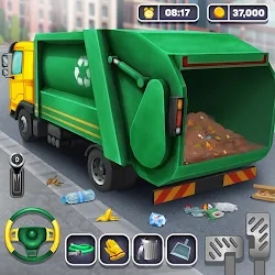 Road Cleaner Truck Driving