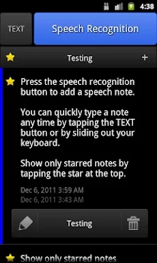 ListNote Speech-to-Text Notes screenshots