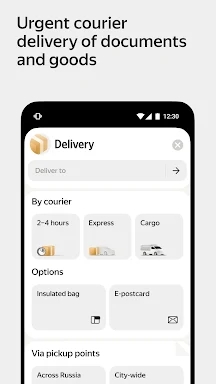 Yandex Go — taxi and delivery screenshots