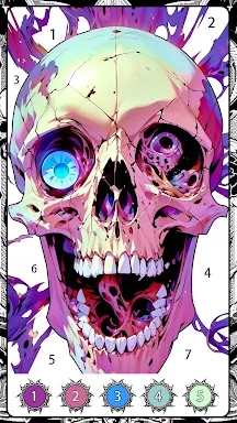 Skull Color, Color by Number screenshots