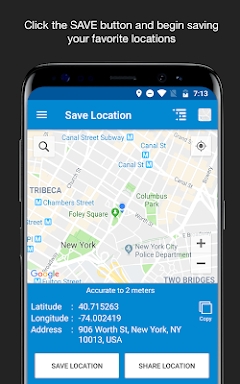 Save Location GPS screenshots