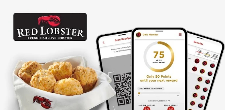 Red Lobster Dining Rewards App screenshots