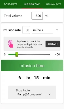 Super Infusion Calculator screenshots