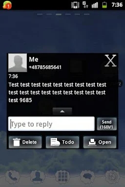 White Black Theme GO SMS screenshots