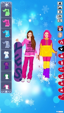 Winter time warm dress up game screenshots