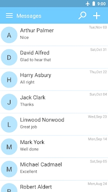 SMS text messaging app screenshots