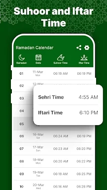 Ramadan Calendar & Time Table screenshots
