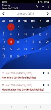 US Calendar 2024 screenshots