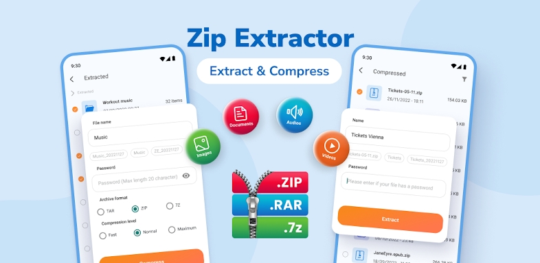 Zip Extractor - UnZIP & UnRAR screenshots