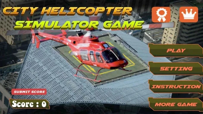 City Helicopter Simulator Game screenshots