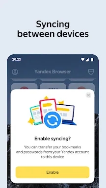 Yandex Browser with Protect screenshots