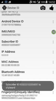 Device ID screenshots