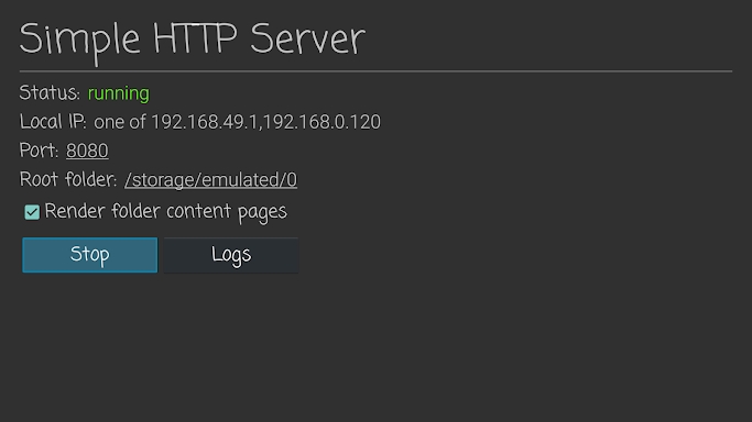 Simple HTTP Server screenshots