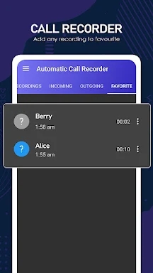 Automatic All Call Recorder screenshots