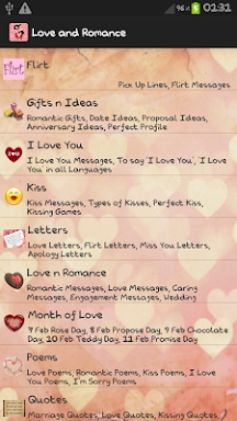 Love Letters & Romantic Quotes screenshots