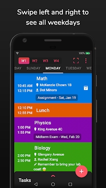School Timetable - Class, University Plan Schedule screenshots