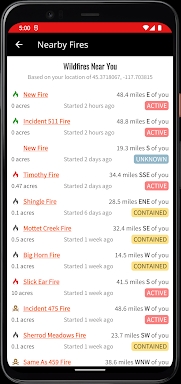 FWAC Wildfire Map screenshots