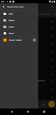 Reverse Music Player screenshots