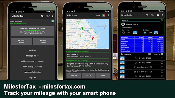 MilesforTax - Mileage Tracker screenshots