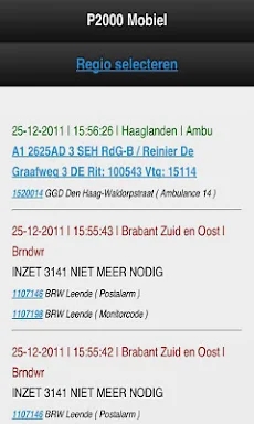 112 Meldingen (P2000) screenshots
