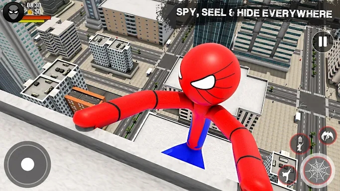 Stickman Rope Hero-Spider Game screenshots