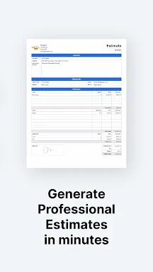 Job Estimates & Invoices screenshots