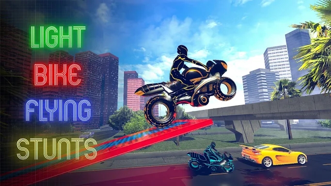 Light Bike Flying Stunts screenshots