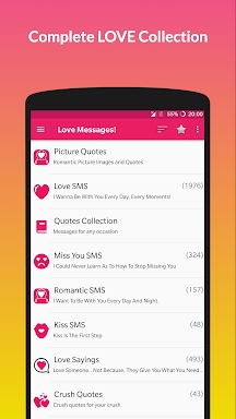 Love Messages Romantic SMS screenshots