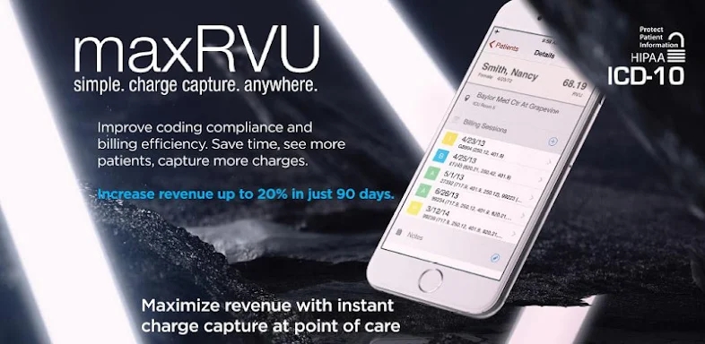 maxRVU - Charge Capture screenshots