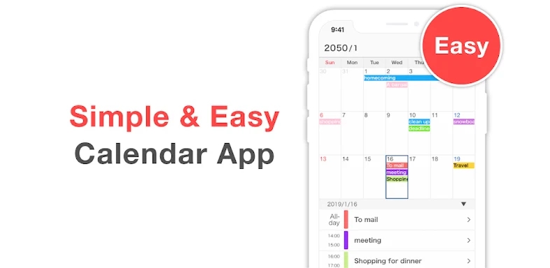 Simple Calendar - easy planner screenshots