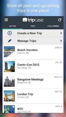 TripCase – Travel Organizer screenshots
