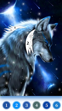 Wolf Coloring Book Color Game screenshots