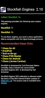 Stockfish Engines OEX screenshots