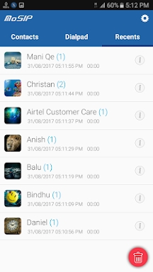 MoSIP Mobile Dialer screenshots