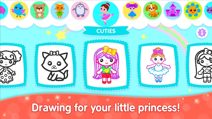Bini Game Drawing for kids app screenshots