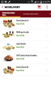 McDelivery Singapore screenshots