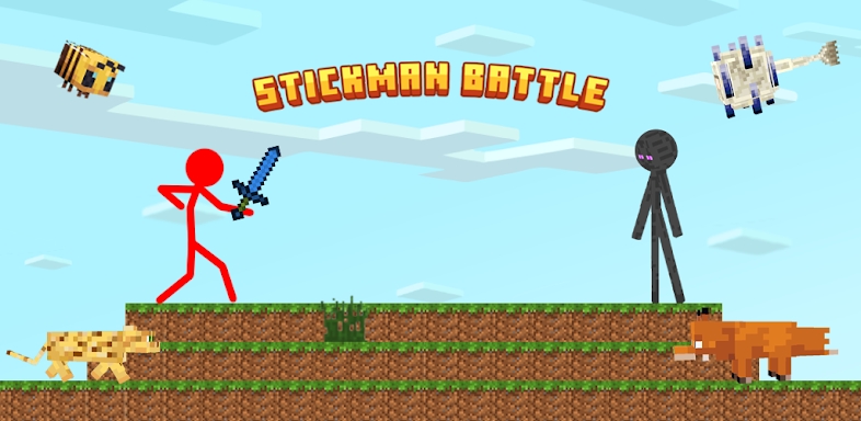 Stickman Battle in Craft World screenshots