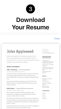 Resume Builder App Free - PDF Templates & CV Maker screenshots