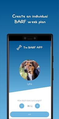 The BARF App screenshots